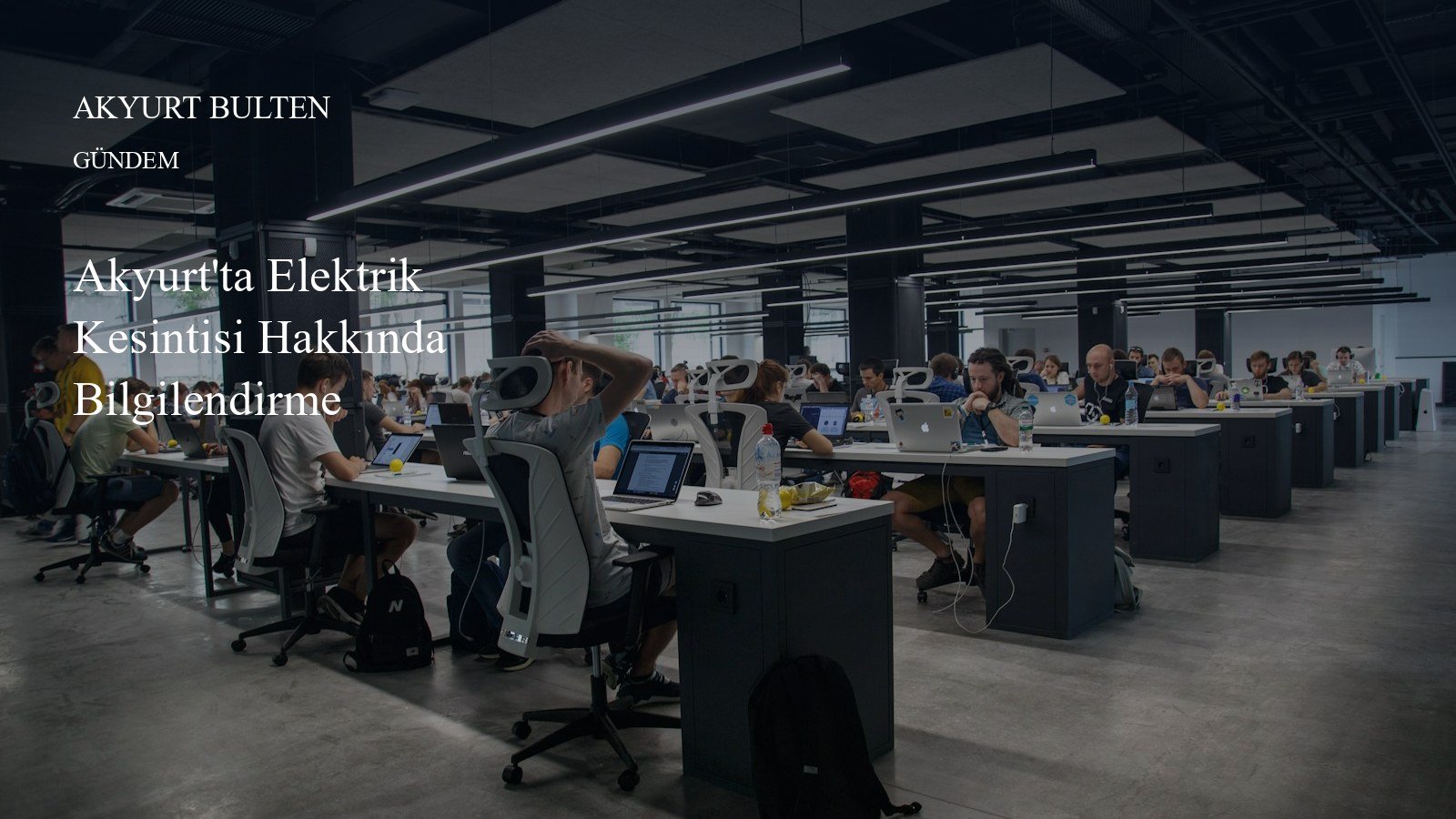 Akyurt'ta Elektrik Kesintisi Hakkında Bilgilendirme
